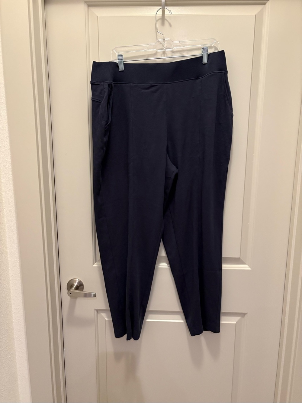 Pact Navy Organic cotton Pull-On Pants NWOT Size XL Slit at ankle - Picture 5 of 5